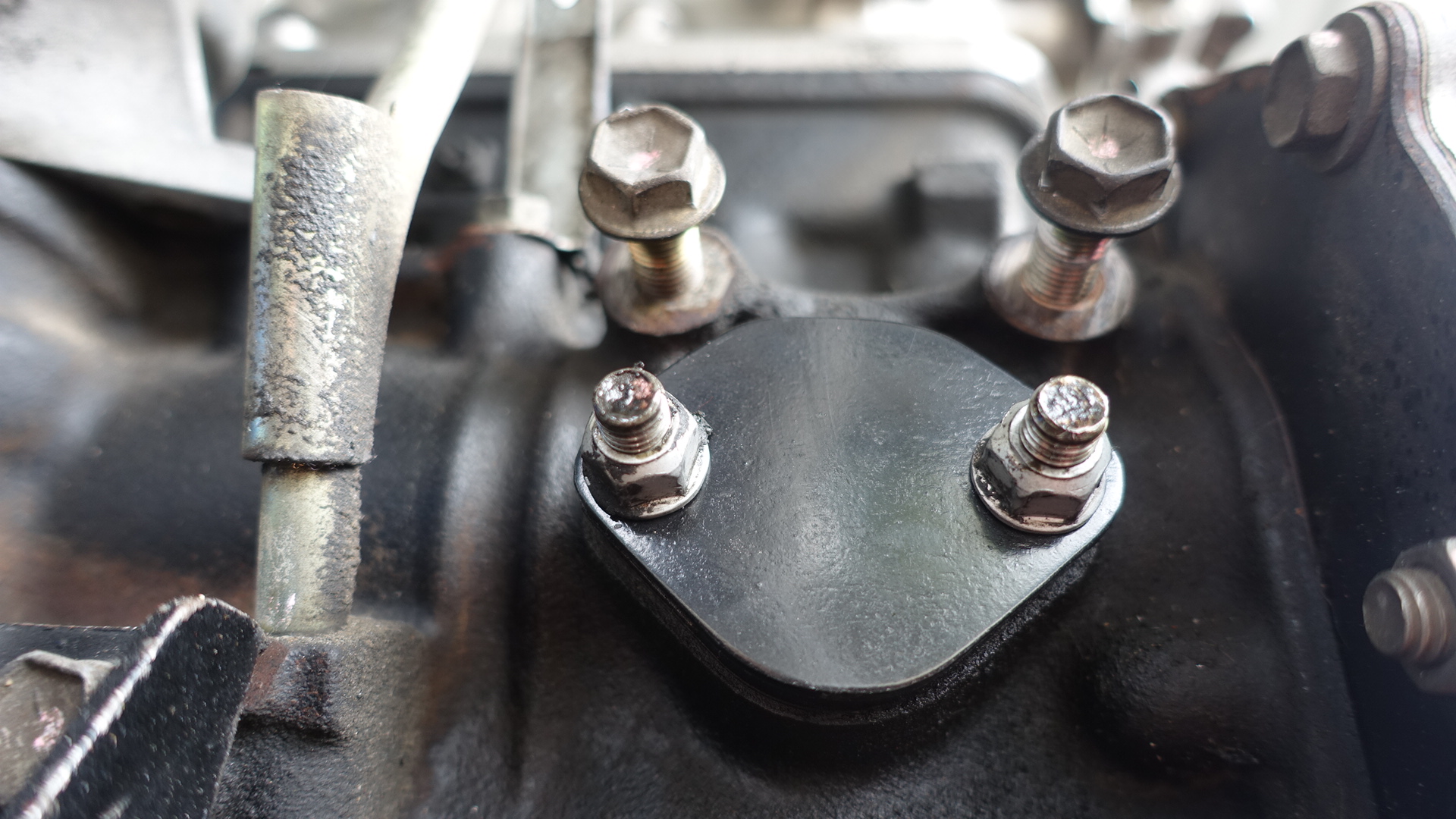 fuel pump block off plate