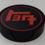TEQ Logo (Toyota) Drink Coasters - Black