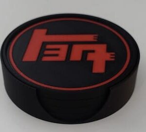 TEQ Logo (Toyota) Drink Coasters - Black
